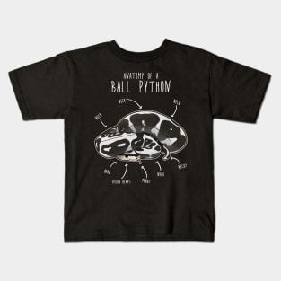 Anatomy of an Axanthic Ball Python Kids T-Shirt